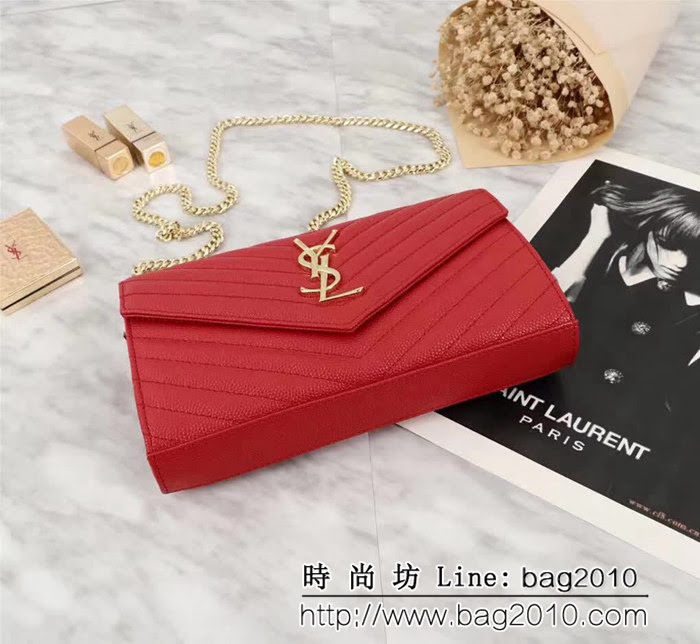 YSL聖羅蘭 爆款 魚子醬牛皮鏈條小包 可當手包用 26801 YAS1033